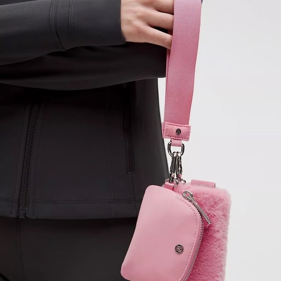 Lululemon: Pink Tide Fleece Dual Pouch Wristlet - Picture 5 of 7